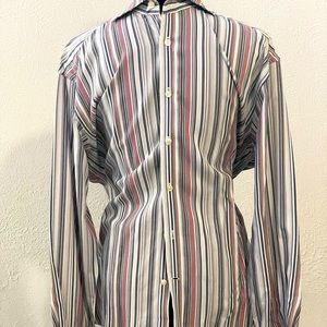 Johnston & Murphy Men’s striped shirt, Tailored Fit